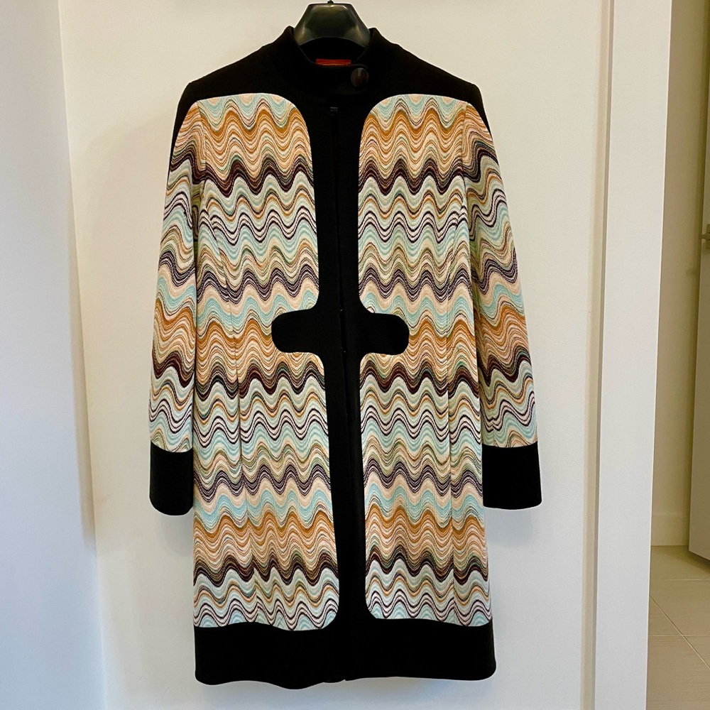 RARE Missoni orange label mid-length car coat / sweater. M / 8. Excellent cond’n